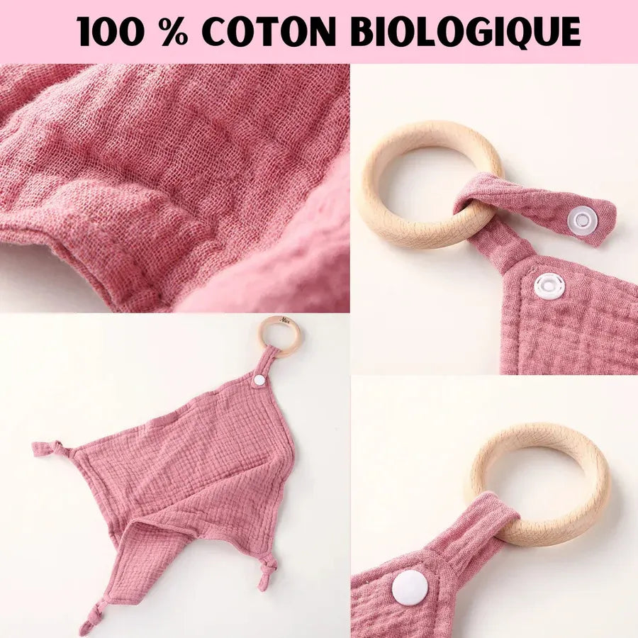Serviette bébé prénom gravé 100% coton biologique