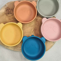 Bol silicone forme panda doux au toucher multi couleur 