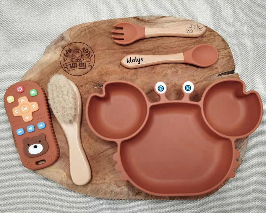Coffret naissance original et utile marron 5 élément 