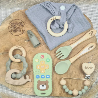 Coffret naissance avec brosse à dents bébé