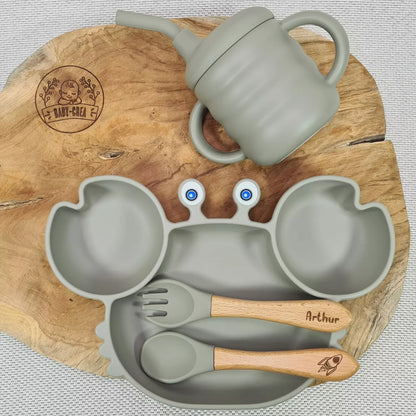 Coffret naissance bébé avec tasse et assiette 