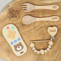 Coffret naissance bébé personnalisé Baby-Crea beige