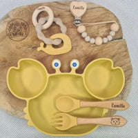 Coffret naissance complet prénom gravé jaune motarde 