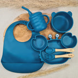 Coffret repas bébé crabe et panda Baby-Crea