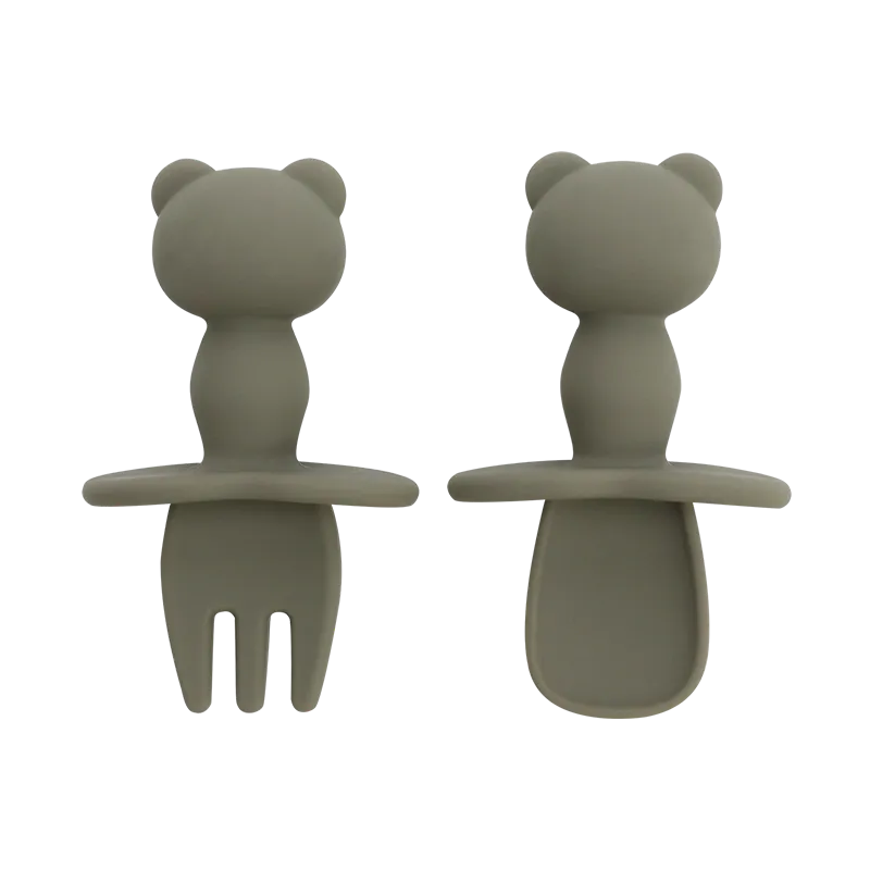 Couverts bébé silicone souple sans BPA