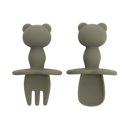 Couverts bébé silicone souple sans BPA
