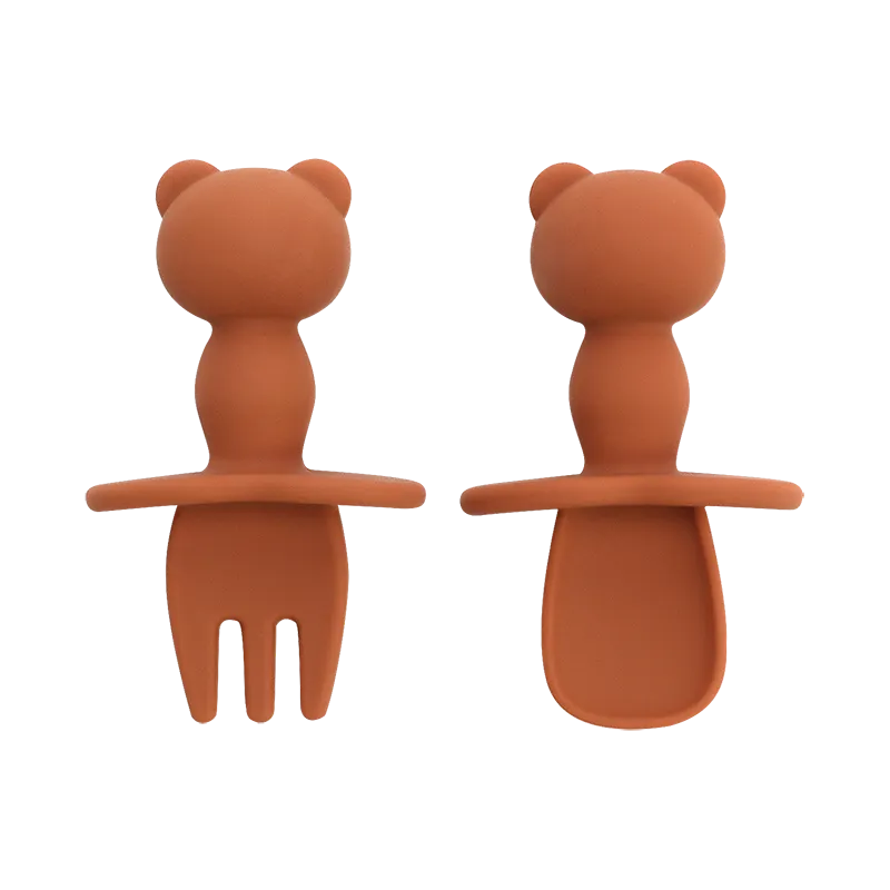 Cuillère bébé silicone souple et sûre