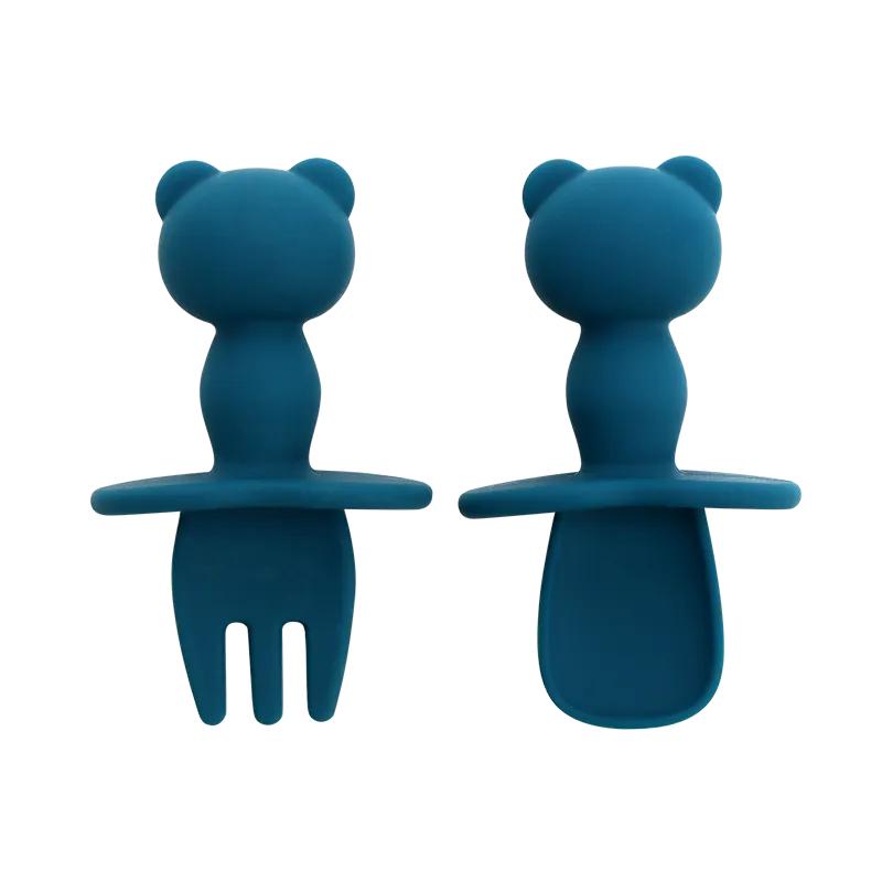 Cuillère silicone bébé avec embout souple