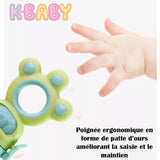 Grignoteuse bébé verte poignée ergonomique