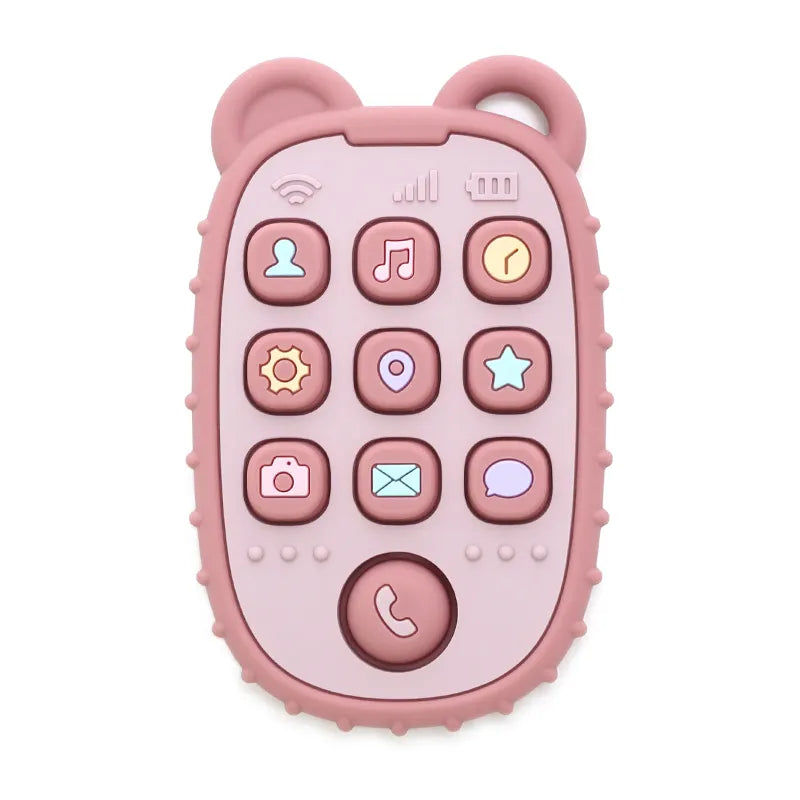 Jouet bébé forme téléphone texturé