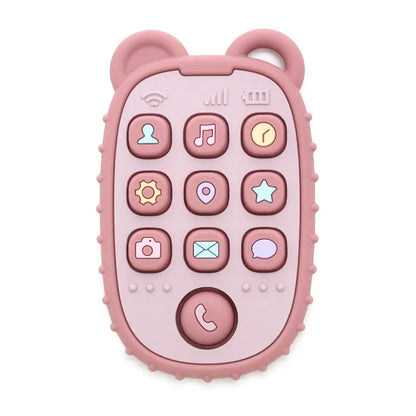 Jouet bébé forme téléphone texturé
