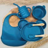 Coffret naissance bébé avec prénom bleu marine