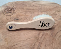Peigne bébé en bois naturel personnalisé