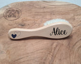 Peigne bébé en bois naturel personnalisé
