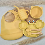 Set repas bébé complet et personnalisé jaune 