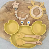 Set repas bébé fille ou garçon personnalisé baby crea