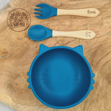 Set repas bébé prénom bol et couverts