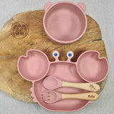 Set repas  fille ludique avec personnalisation rose