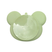 Assiette incassable pour bébé vert clair