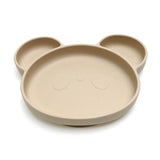 Assiette bébé silicone panda beige