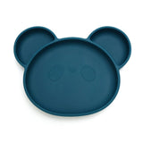 Assiette bébé ventouse silicone panda bleu marine
