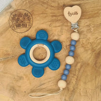 Duo personnalisé pour bébé naissance bleu