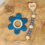 Duo personnalisé pour bébé naissance bleu