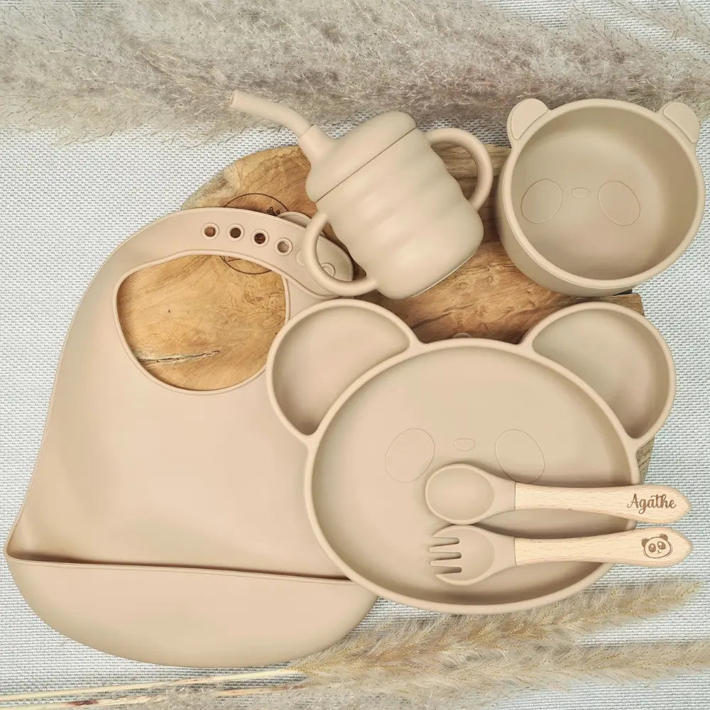 Coffret vaisselle bébé panda sans BPA