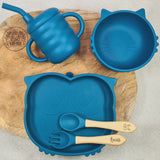 Coffret repas bébé personnalisé Baby-Crea hibou et chat