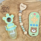 Coffret bébé grignoteuse anneau et attache tétine