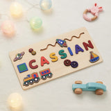 puzzle éducatif prénom CASSIAN transport