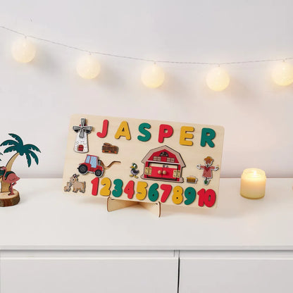 puzzle personnalisé JASPER avec moulin et étable