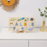 puzzle prénom ALBIE ciel et espace bois