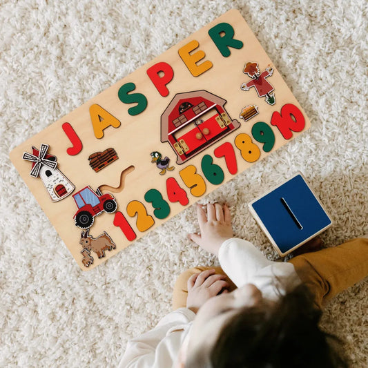 puzzle prénom JASPER en bois personnalisé