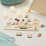 puzzle prénom MEADOW et voilier en bois