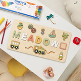 puzzle prénom MEADOW personnalisé bois bébé