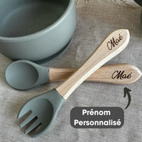 set repas bébé personnalisé nom