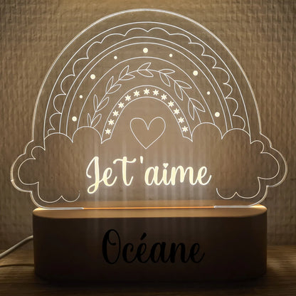 veilleuse bébé fille personnalisée LED